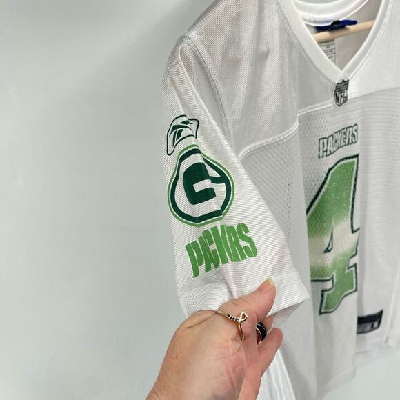 NFL Womens Brett Favre #4 Green Bay Packers Jersey Football White Green Medium - Picture 4 of 11